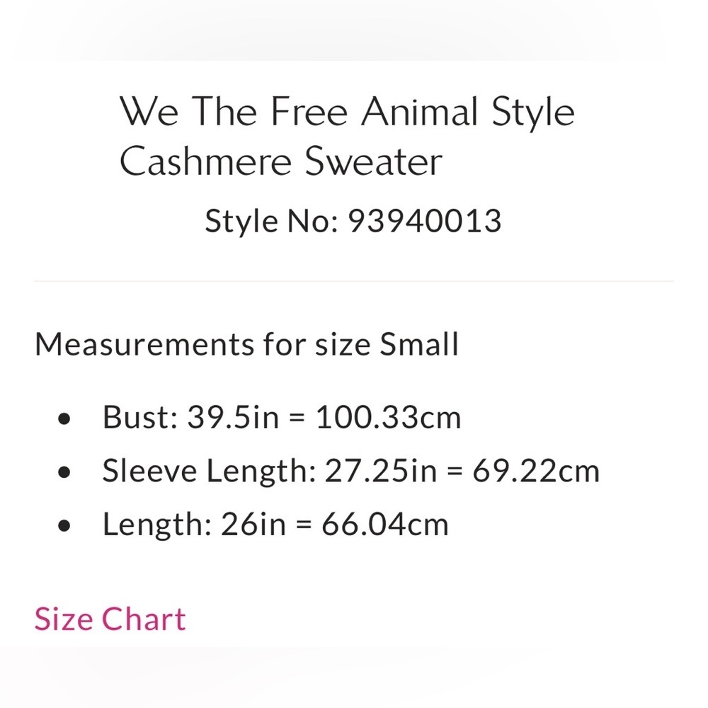 NWT We The Free Animal Style Cashmere Sweater - Picture 2 of 9